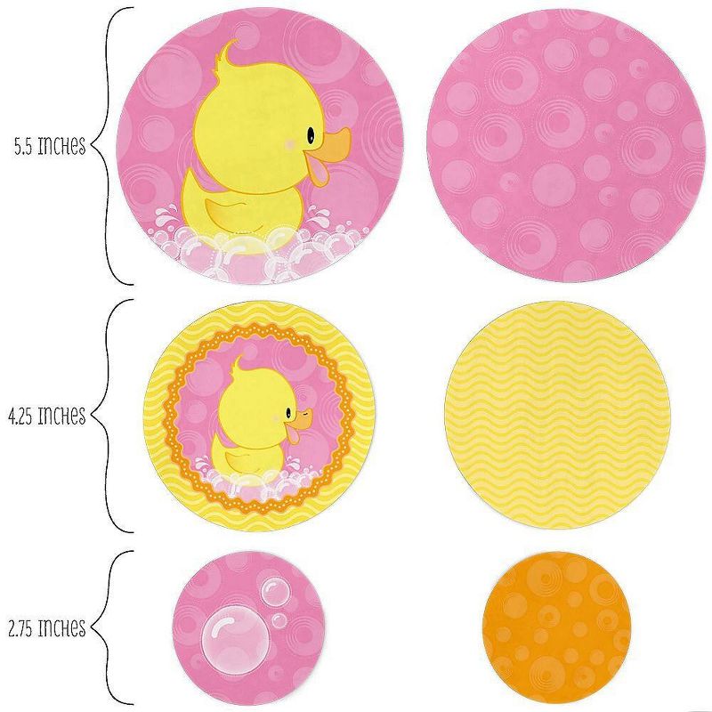 Big Dot of Happiness Pink Ducky Duck - Girl Baby Shower or Birthday Party Giant Circle Confetti - Party Decorations - Large Confetti 27 Count, 2 of 8