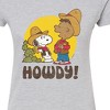 Women's - Peanuts - Franklin And Snoopy Howdy Fitted Graphic T-Shirt - 2 of 4