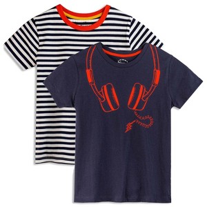 Mightly Toddler Fair Trade Organic Cotton Graphic Short Sleeve T-Shirt 2-pack - 1 of 3