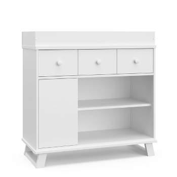 Storkcraft Modern 2 Drawer Dresser with Removable Changing Table Topper