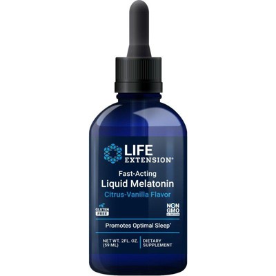 Fast-Acting Liquid Melatonin Citrus Vanilla Flavor by Life Extension  -  2 fl oz Liquid
