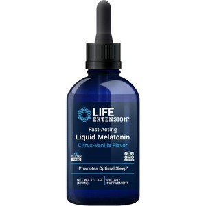 Fast-Acting Liquid Melatonin Citrus Vanilla Flavor by Life Extension  -  2 fl oz Liquid - 1 of 2