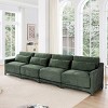 141" Cozy Chenille Fabric Sofa, 4-Seater Couch with Lumbar Support and Soft Cushioning for Lounge or Living Room – Cuddlewood - 2 of 4
