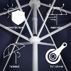 JONATHAN Y Collins 9 ft. Classic Cottage Tassel Market Patio Umbrella with Auto-Tilt, Crank, Wind Vent and UV Protection - 3 of 4