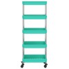 CLIHOME 5-Tier Kitchen Trolley with Removable Baskets, Versatile Organizer, Durable Iron and ABS Material - 3 of 4