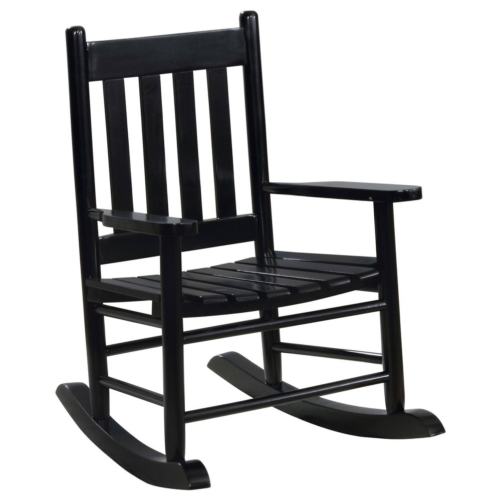 Photos - Chair Annie Solid Wood Slat Back Youth Rocking Accent  Black - Coaster