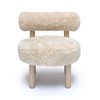 TOV Furniture Carmel Vegan Shearling Accent Chair Taupe 24.7"W x 24.5"D x 27.4"H - 3 of 4