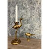 Slickblue Crane Candle Holder with Antique Gold Finish - Stylish Iron Taper Holder - 4 of 4