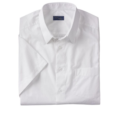 big and tall white short sleeve dress shirt