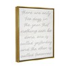 Stupell Industries Motivational Yesterday & Tomorrow Phrase Framed Canvas - 3 of 3