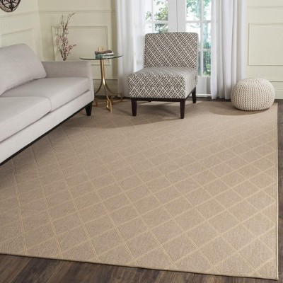Palm Beach Beige Geometric Flat Woven 8' x 10' Area Rug