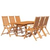 vidaXL Garden Dining Set Natural Wood Solid Acacia Wood Medium Foldable - 3 of 4