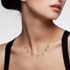 EVERLY JEWELRY | Yellow Plated Sterling Silver Round Cubic Zirconia Station Necklace, 16"+2"-inch - 4 of 4