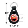 Sesame Street Elmo Face Black Leather Keychain - 4 of 4