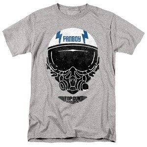 Top Gun Fanboy Helmet Adult T-Shirt Athletic Heather - 1 of 4