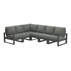 WestinTrends Montara 6-Piece Outdoor L-Shaped Patio Corner Sectional Sofa Conversation Set - 1 of 4