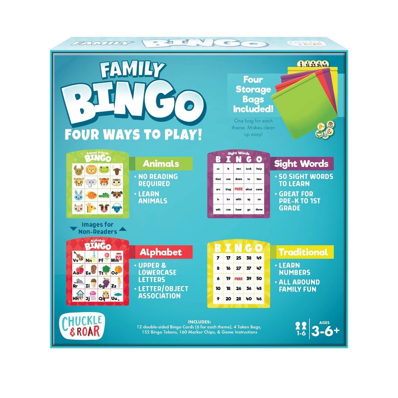 Chuckle &#38; Roar Family Bingo - Kids Educational Bingo Game, 4 of 13