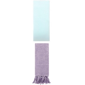 REGALWOVEN 2 Packs Cotton Soft Absorbent Tassels and Waffle Hand Towel - 1 of 4