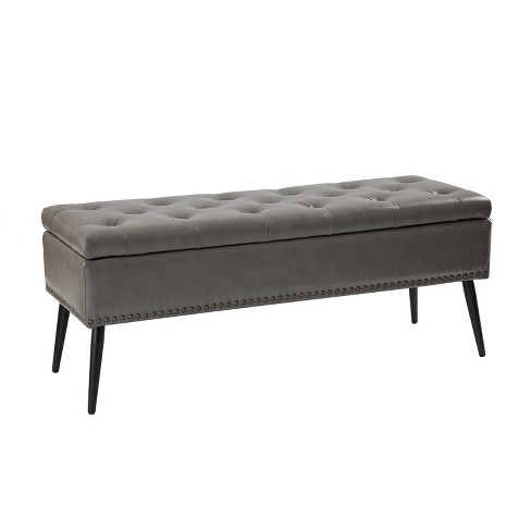 Arnold Upholstered Flip Top Storage Bench With Tufted Design | Artful ...