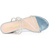 Allegra K Women's Rhinestone Instep Strap Block Heel Slide Sandals - 4 of 4