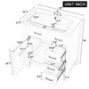 ChicFurnit Bathroom Vanities 30" Bathroom Vanity with Sink Combo for Bathroom Cabinet with Drawers Solid Frame and MDF Board, Green, 30"*18.1"*35" - 3 of 4