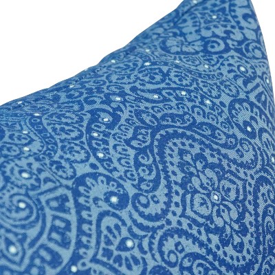Mabul Aegean Blue Jacquard 17" Throw Pillows Set