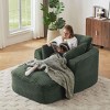 Aukfa Modern Corduroy Chaise Lounge Sofa with Springs, No Assembly Required, Compressed for Easy Shipping - 3 of 4