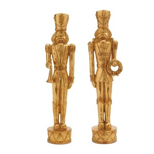 Melrose Holiday Nutcracker Statue (Set of 2) - 1 of 4