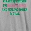 Rerun Island Men's Be Patient Holding Space Long Sleeve Graphic Cotton Sweatshirt Hoodie - 2 of 3
