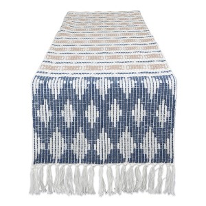 Design Imports French Blue And Stone Colby Southwest Table Runner 15X108 - 1 of 4