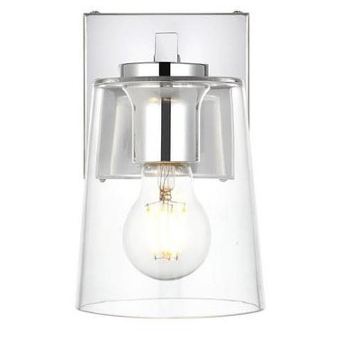 Elegant Lighting Kacey 1 light Chrome and Clear Bath Sconce