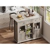 Foldable Kitchen Island Cart With Wheels, Spice Rack And Towel Holder Compact Mobile Storage Cart For Small Kitchens, Camping And RVs - 4 of 4