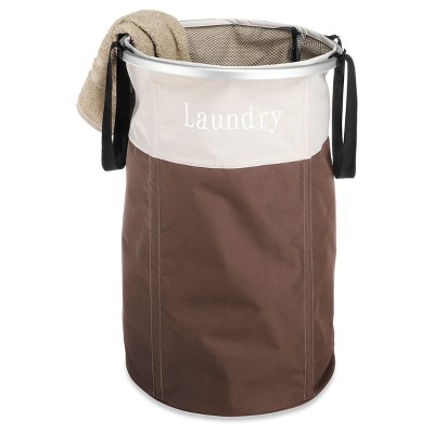 Whitmor Easycare Round Laundry Hamper Java