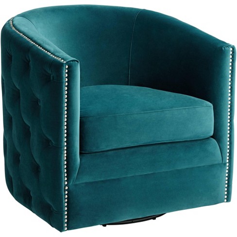 Teal discount velour chair