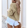 Coolmee Women's Long Sleeve Open Front Knit Cropped Cardigan Sweaters Casual Drop Shoulder Short Shrugs Sweater Coats - 4 of 4