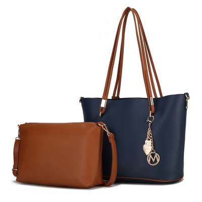 MKF Collection Malay Vegan Leather Women’s Tote Bag with Cosmetic Pouch by Mia K