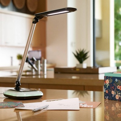 Glow Desk Lamp (Includes LED Light Bulb) Black - OttLite: Modern Small Desk Lamp for Dorms, 3-Way Light Settings