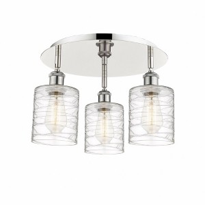 Cobbleskill - 3 Light Flush Mount In Art Deco Style-9.63 Inches Tall and 17.75 Inches Wide - 1 of 1
