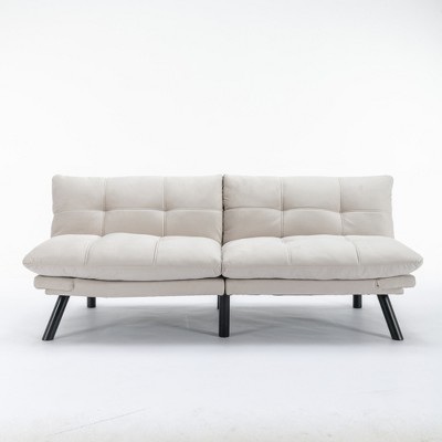 Jump Into Fun 71"Convertible Folding Modern Sofa Bed , Loveseat Couch with Adjustable Armrests And Backrest For Compact Living Room, Office