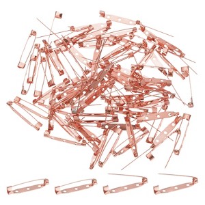 Unique Bargains Durable Multipurpose Iron Badge Brooch Pin Backs Safety Clasp 60 Pcs - 1 of 4