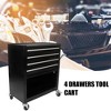 Ridstar 26 in. H Multifunctional 4-Drawer Tool Storage Cabinet with Wheels-Black - 2 of 4