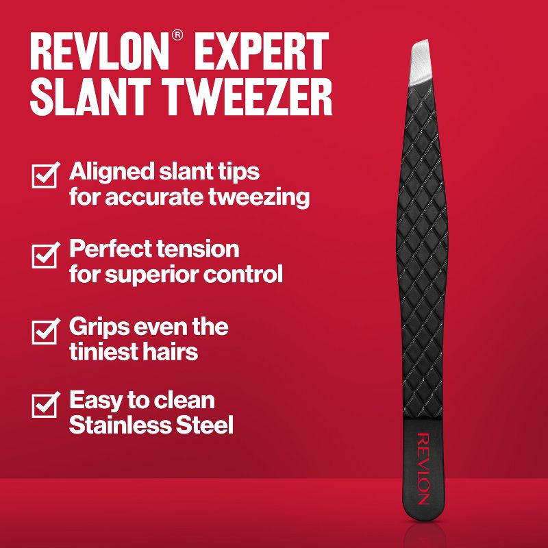 Revlon Expert Made with Stainless Steel, Slant Tip Tweezer, 4 of 16