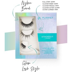 Flashly Beauty - StackedIt Custom Lash System - False Eyelashes - Vibe x Echo - Black - 1 of 4