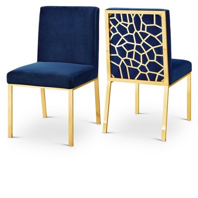 Meridian Furniture,Opal Velvet Dining Chair, Set of 2