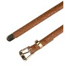Allegra K Women's Skinny Embossed Faux Leather Alloy Pin Buckle Jeans Dresses Pants Belt - 2 of 4