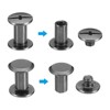 Unique Bargains Steel Leather Belt Scrapbook Binding Kits M5 Chicago Screws 100 Sets - 4 of 4