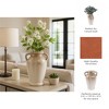 Textured Rustic Terracotta Vase with Handles Design - Perfect Flower Vase for Living Room, Bedroom, Office, and Room Decor - 4 of 4