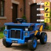 12V Kids Ride On Dump Truck, Electric Car Toy for Toddlers with Electric Dump Bed Shovel Spring Suspension Music LED Lights - 4 of 4