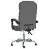 vidaXL Modern Reclining Office Chair with Adjustable Height and Backrest, Durable Fabric, 360-Degree Swivel Design, Dark Gray - 4 of 4