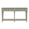 Luxystar Retro Console Table with 4 Drawers, Open Shelf for Entryway and Living Room, Grey Wash - 2 of 4